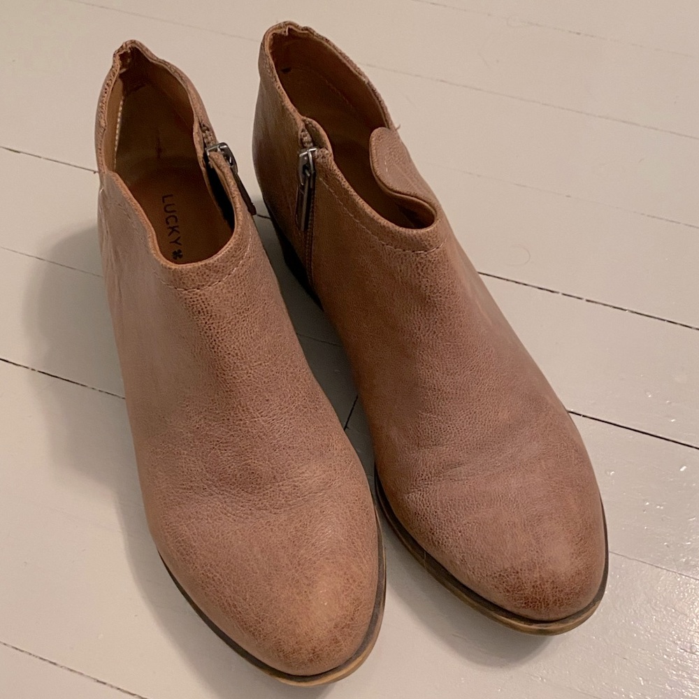 Tan short boots